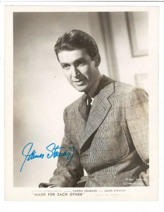 James Stewart Signed 1939 Movie Still Photo / Autographed Made For Each Other