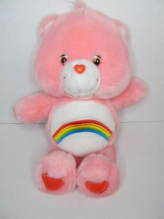Care Bears Cheer Bear Pink Rainbow 12 " Stuffed Plush Animal Toy Carebear
