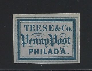 Us Local Stamps - Scott 137 L1 - Teese & Co.  Penny Post  (c - 132)