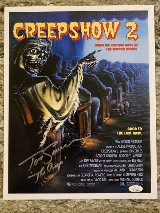 Tom Savini Signed 11x14 Photo Creepshow 2 Horror Exact Proof Jsa