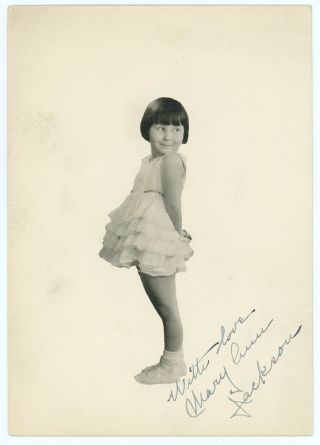 Child Actress/our Gang Star Mary Ann Jackson Vintage Signed Autograph Photograph