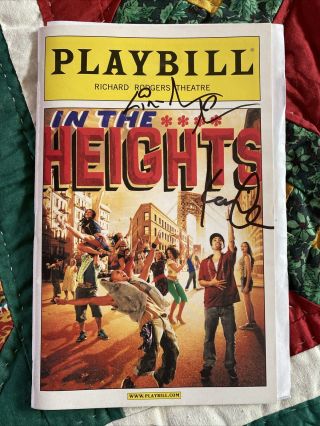 In The Heights Playbill Cast Sign By Lin Manuel Miranda And Karen Olivo