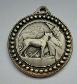 Shepherd,  Dog & Sheeps Pendant Medal By Briquemont