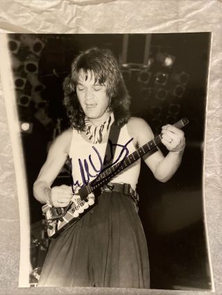 Edward Van Halen Signed 8x10 Photo Eddie Autographed 1986 Los Angeles Forum La