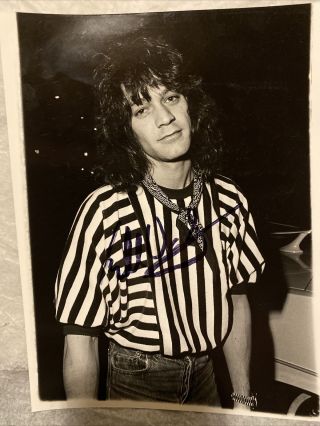 Edward Van Halen Signed 8x10 Photo Eddie Autographed 1984 Cyndy Lauter Concert