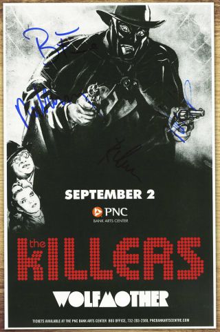 The Killers Autographed Gig Poster Ronnie Vannucci,  Brandon Flowers,