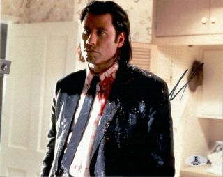 John Travolta Signed 8x10 Photo " Pulp Fiction " Beckett Bas
