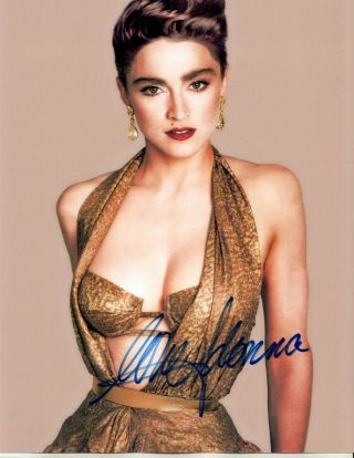 Madonna Autographed Photo Hand Signed W - Singer - Actress - Sexy Pose