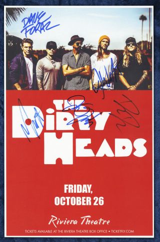 The Dirty Heads Autographed Concert Poster 2018 Jared Watson,  Matt Ochoa