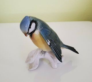 Karl Ens Porcelain Blue Tit Bird Figurine,  1930
