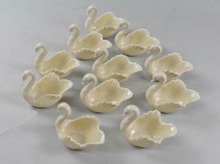 11 Lenox " To The Bride " Swan Cream Porcelain Ring Holder / Place Card Setting