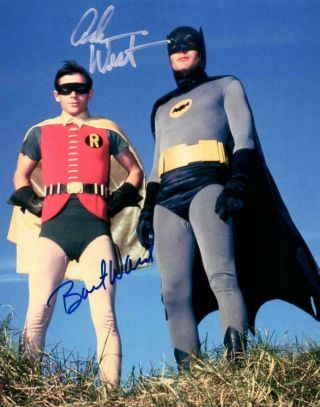 Burt Ward Adam West Autographed 8x10 Picture Signed Photo And