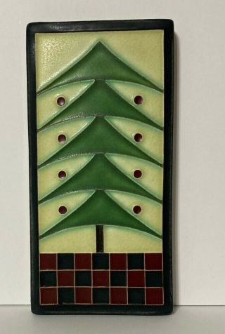 Motawi Art Tile,  Dard Hunter Design,  4 X 8 Inches,  Christmas Tree Tile