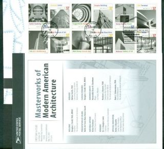 Us 3910 37¢ Masterworks Of Modern American Architecture 2005 Ceremony Program