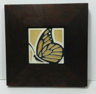 Motawi Tileworks Butterfly Art Tile 7.  5 " X 7.  5 " Ann Arbor Michigan Signed