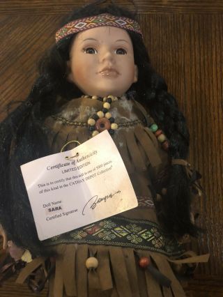 Native American Porcelain Doll - Limited Edition Collectible Dolls 1/5000