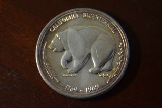 1969 California Bicentennial - The Golden Land Silver Medal By Maco