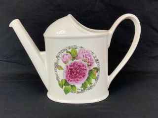 Portmeirion Millennium Rose Porcelain Watering Can Pitcher Limited Edition