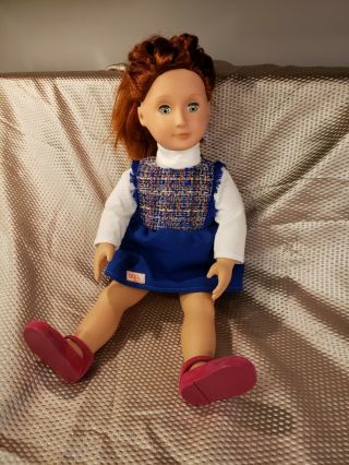 Our Generation Battat 18”doll Red Hair Sleepy Blue Eyes