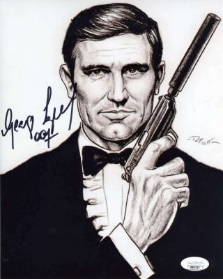 George Lazenby Jsa Signed 8x10 James Bond Photo Autograph