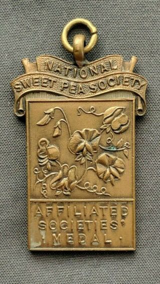 Uk National Sweet Pea Society Affiliated Societies Awards Medal Unissued
