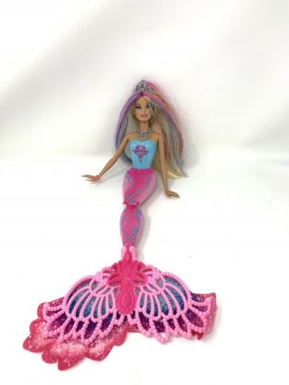 Barbie Doll Color Magic Mermaid Blonde Pink Tail Mattel Hair & Body Change Color