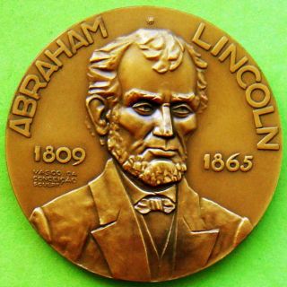 L@@k United States President Abraham Lincoln Memorial Centennial Bronze Medal