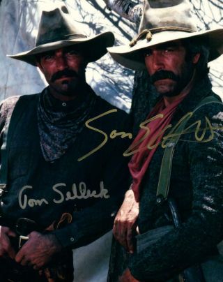 Sam Elliott Tom Selleck Signed 8x10 Photo With Autographed Picture