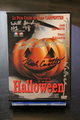 Halloween Dvd - (4) Jsa Certified Autographs - Nick Castle,  Will Sandin French