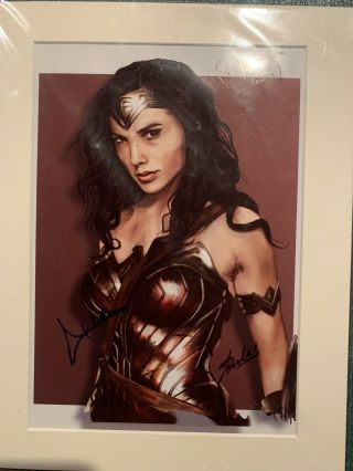 Wonder Woman Gal Gadot Stan Lee,  Patty Jenkins Signed Autographed Print W/coa