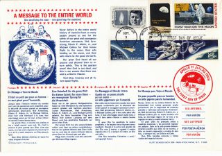C76 Apollo 11 Moon Landing Multilingual Cachet Fdc Combo