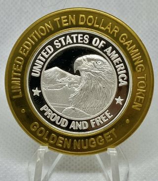 Limited Edition Golden Nugget.  999 Fine Silver Las Vegas Gaming Token Coin