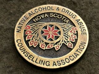 Native Alcohol Drug Abuse Counselling Association Coin Token Nova Scotia Canada