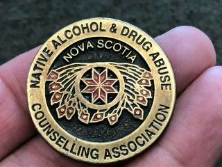 Native Alcohol Drug Abuse Counselling Association Coin Token Nova Scotia Canada 3