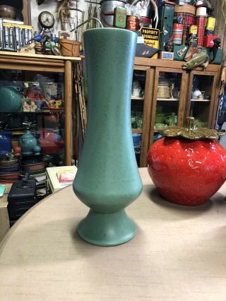 Vintage 14” Royal Haeger USA RG120 Vase Matte Green Mid Century Large 2