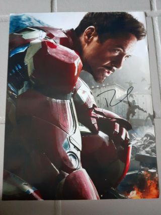 Robert Downey Jr Signed Autographed 8x10 Rare Cool Iron Man W/coa