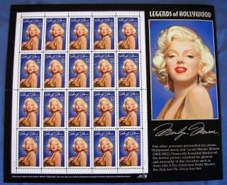 Marilyn Monroe United States Post Office $.  32 Stamps Full Sheet Of 20 1995