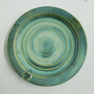 Colm De Ris Emerald Green Stoneware Serving Platter Plate 11 1/4 " Irish