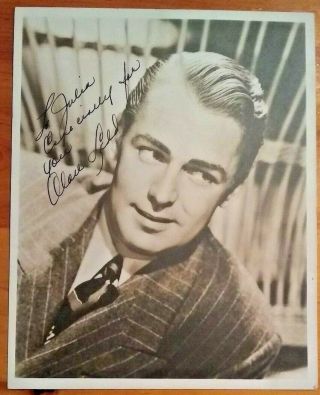 Alan Ladd Hand Signed Autographed Photo Julia Especially For You Alan Ladd,  Vg