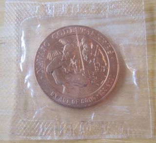 Navajo Code Talkers By Act Of Congress 2000t/usmc Wwii Bronze Medal Unc.