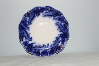 ARGYLE FLOW BLUE SHORT CUP AND SAUCER BY GRINDLEY 2