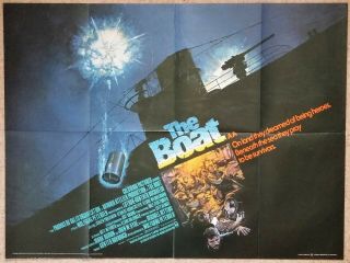 The Boat Aka Das Boot 1981 British Quad Cinema Poster Wolfgang Petersen