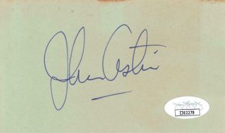 John Astin Signed 3x5 Index Card Actor/the Addams Family Jsa Ii62279