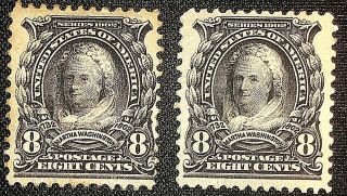 Us Stamp Scott 306 - 8 Cent Martha Washington Nh (mnh)