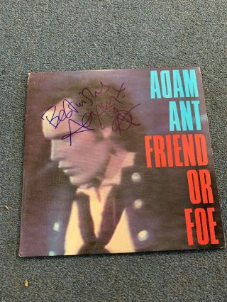 Adam Ant Autographed Vinyl Cover Album Friend Or Foe Rare V204