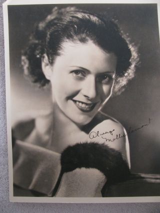 Vintage Mollie Lamont Autograph Hand Signed 8 X 10 Photo