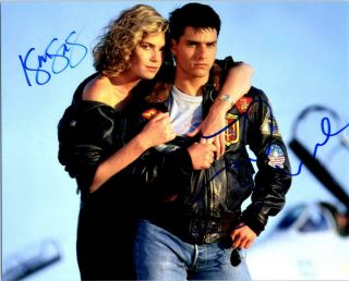 Tom Cruise Kelly Mcgillis Top Gun Signed 8x10 Photo Autographed Picture With
