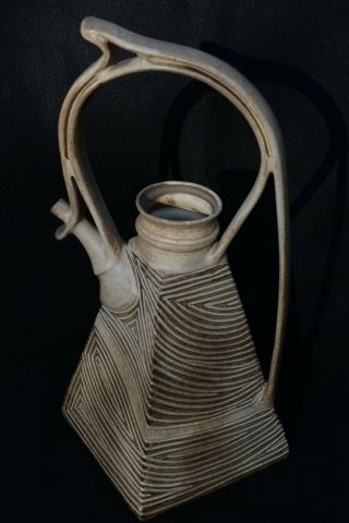 Large Signed Contemporary/mcm Studio Pottery Ewer/pitcher - - Masterful Design