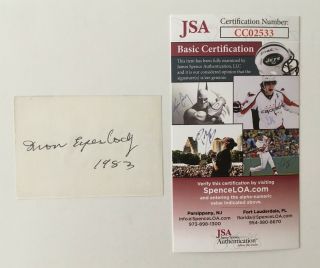 Iron Eyes Cody Signed Autographed 2x3 Cut Signature Jsa Certified