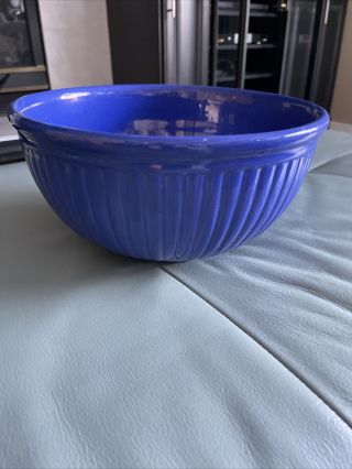 Vintage Red Wing Gypsy Trail 10” Reed Nesting Mixing Bowl Cobalt Blue